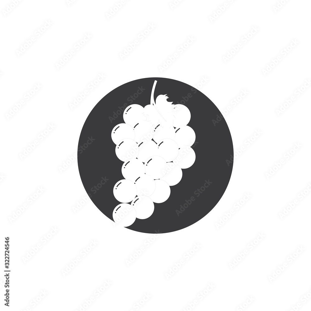 Grapes illustration vector icon template Grapes illustration vector icon template