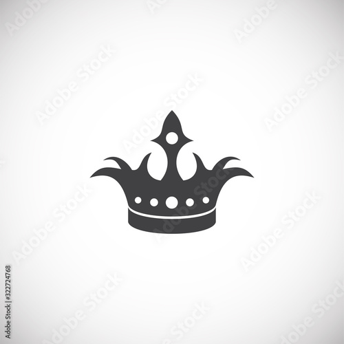 Crown icon on background for graphic and web design. Creative illustration concept symbol for web or mobile app photo