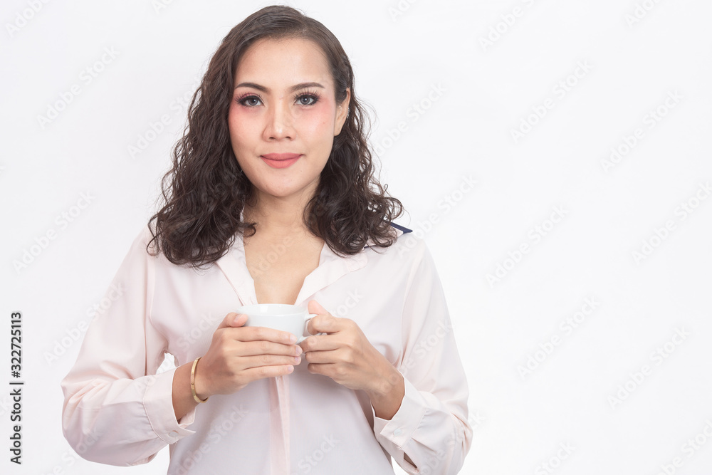 The girl and her favorite coffee The girl and her favorite coffee