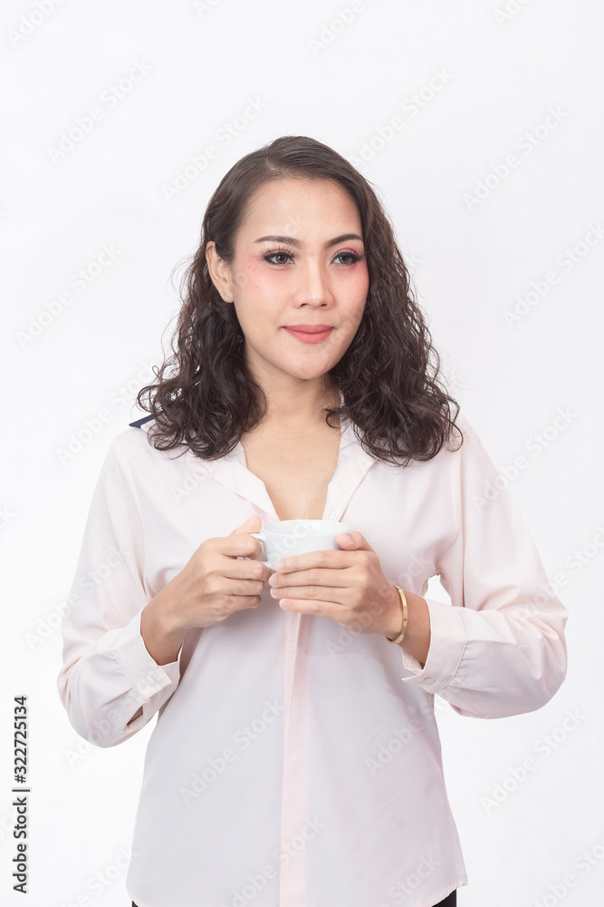 The girl and her favorite coffee The girl and her favorite coffee