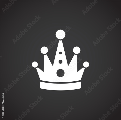 Crown icon on background for graphic and web design. Creative illustration concept symbol for web or mobile app