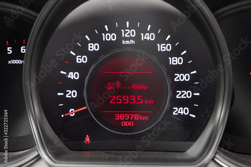 фотографія Odometer Car digital modern , Panel of devices of car afoot
