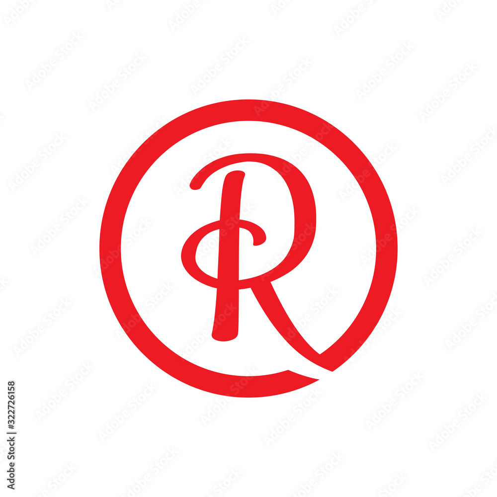 red circle letter r logo design Stock Vector | Adobe Stock