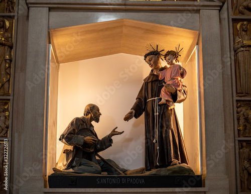 Altar in the church of Saint Anthony in Trulli village in Alberobello, Italy. photo