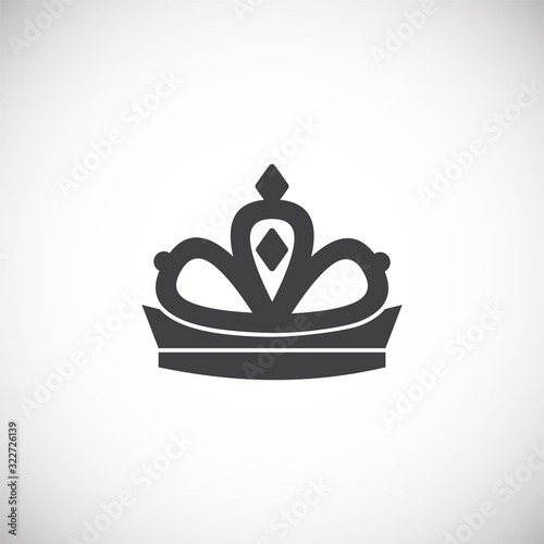 Crown icon on background for graphic and web design. Creative illustration concept symbol for web or mobile app