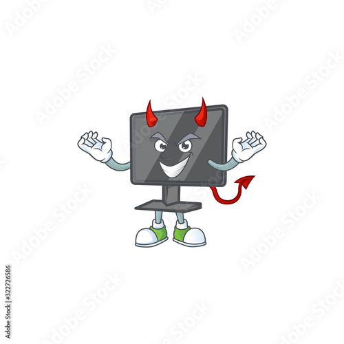 A cruel devil computer screen Cartoon character design