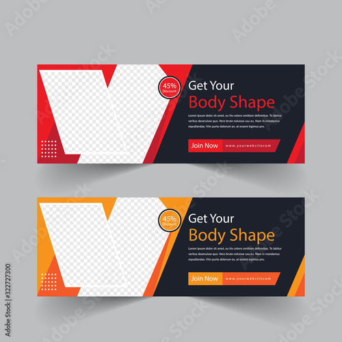 Fitness, Gym & Personal Trainer Web Banners