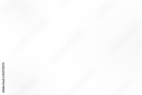 Grey and white halftone background. Abstract gradient vector background. Grey dots halftone geometric texture. Simple design. Vector illustration