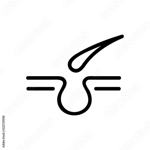 baldness icon vector. Thin line sign. Isolated contour symbol illustration