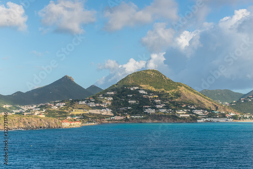 Scenic view of St. Maarten, Dutch-side, in the Caribbean © Val Traveller