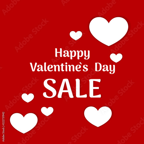 Valentines day sale Design, Beautiful Background banner template. Vector illustration for poster design, website , card, coupons, promotional material.
