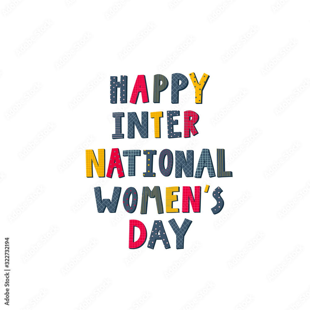 Happy international womens day march illustration Happy international womens day march illustration