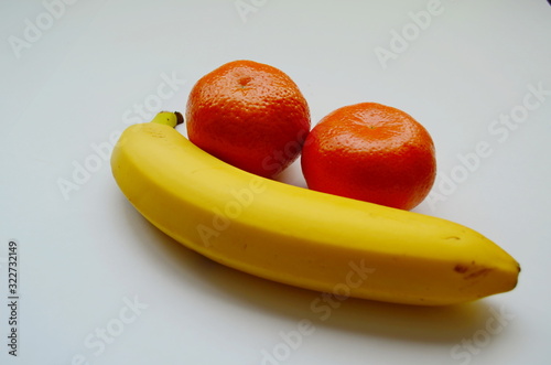 Fresh ripe fruits on the table photo