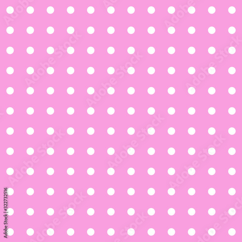 Seamless polka dot background, in pink