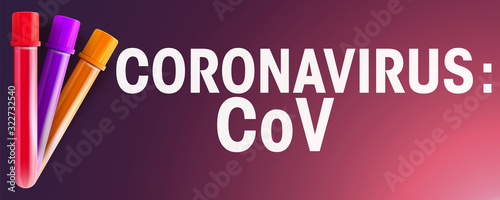 MERS CoV virus. Dangerous infection banner. Alert raspiratory illustration.