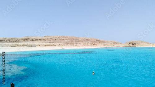 nice beach and beautiful blue sea