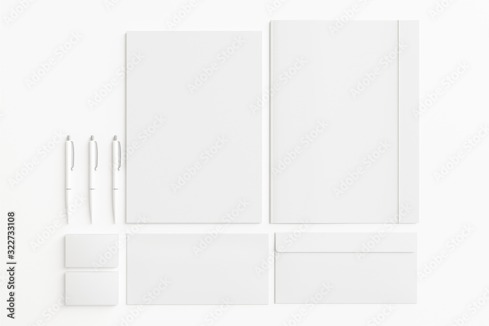 Blank envelopes and business cards isolated on white. Mockup template for branding identity for graphic designers presentations and portfolios. Blank envelopes and business cards isolated on white. Mockup template for branding identity for graphic designers presentations and portfolios.