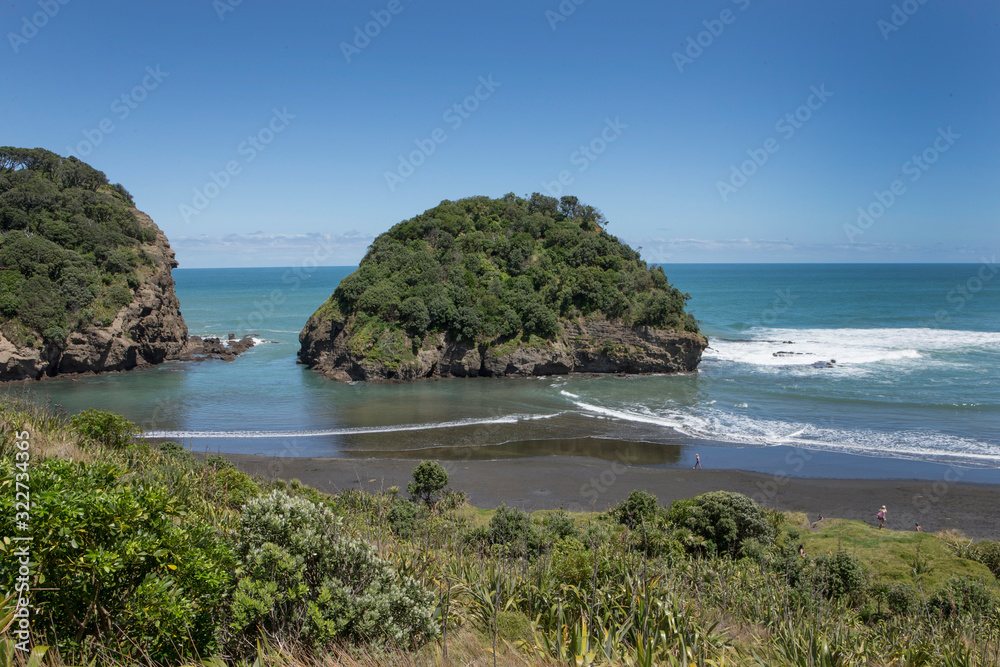 Bethells beach Auckland New Zealand Coast and beach. Bethells beach Auckland New Zealand Coast and beach.