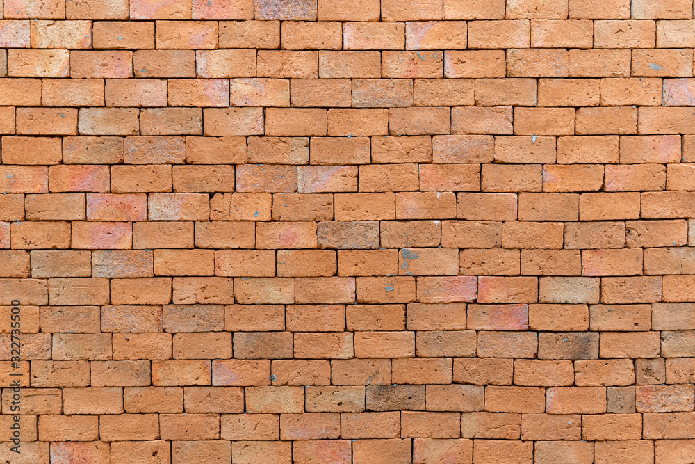 Fototapeta premium Texture of red brick wall for background.