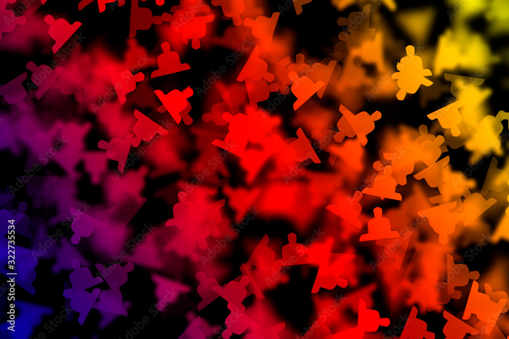 Fototapeta premium An abstract background with shapes on a black background