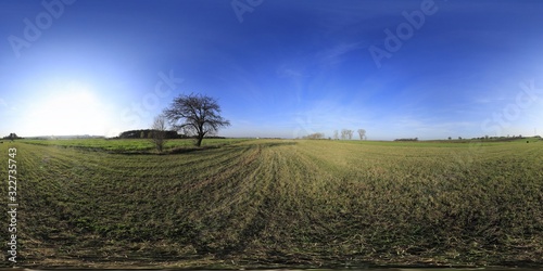 HDRI Panorama Green field