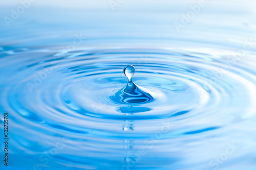 Splash of clear water with drop as background, closeup