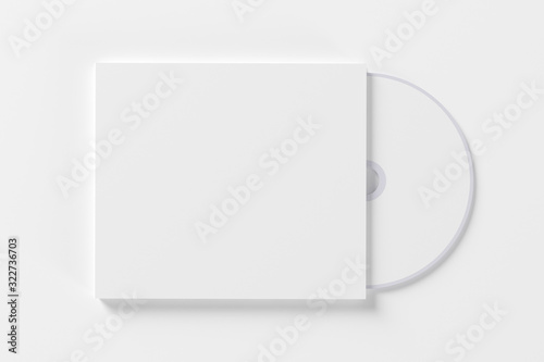 Blank compact disk isolated on white