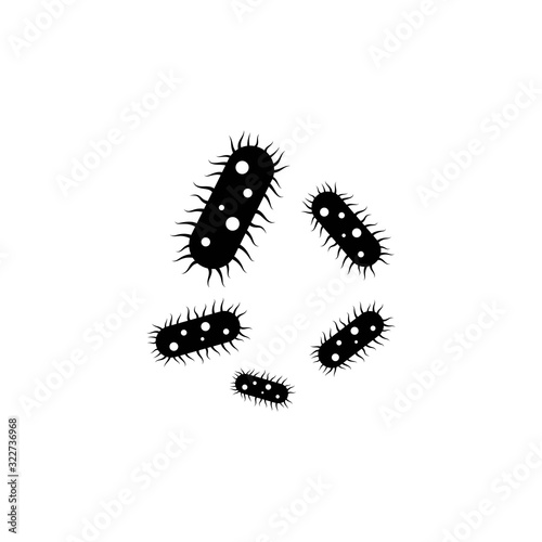 Bacteria vector symbol logo icon
