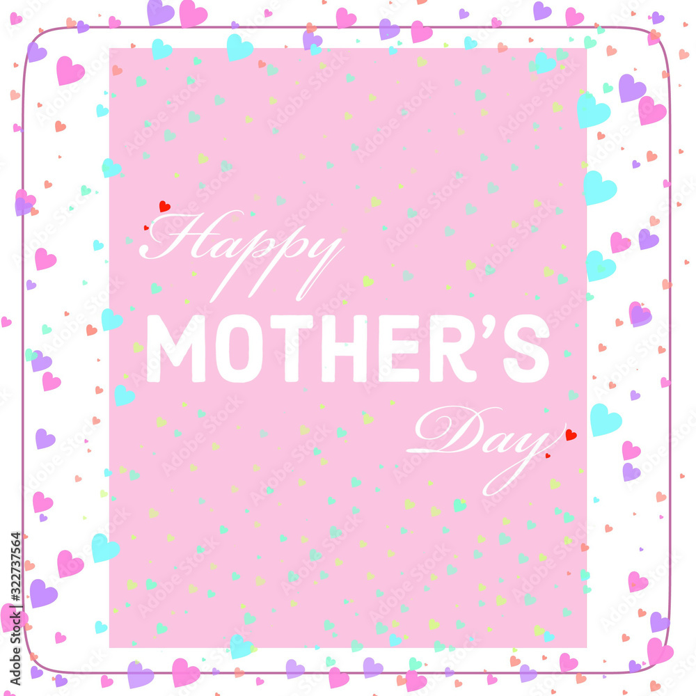 Happy mother's day wishes greeting card on abstract background with copy space for your text