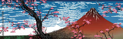 凱風快晴＆桜　ワイドバージョン　その3