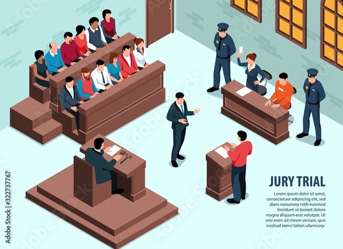 Jury Trial Isometric Background