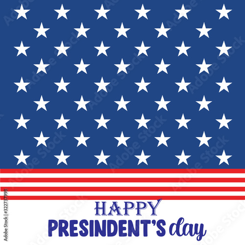 Happy Presidents Day with stars