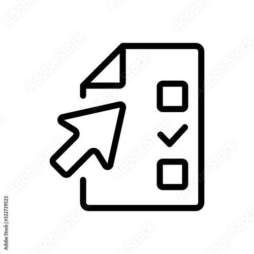 Exam test knowledge icon vector. Thin line sign. Isolated contour symbol illustration