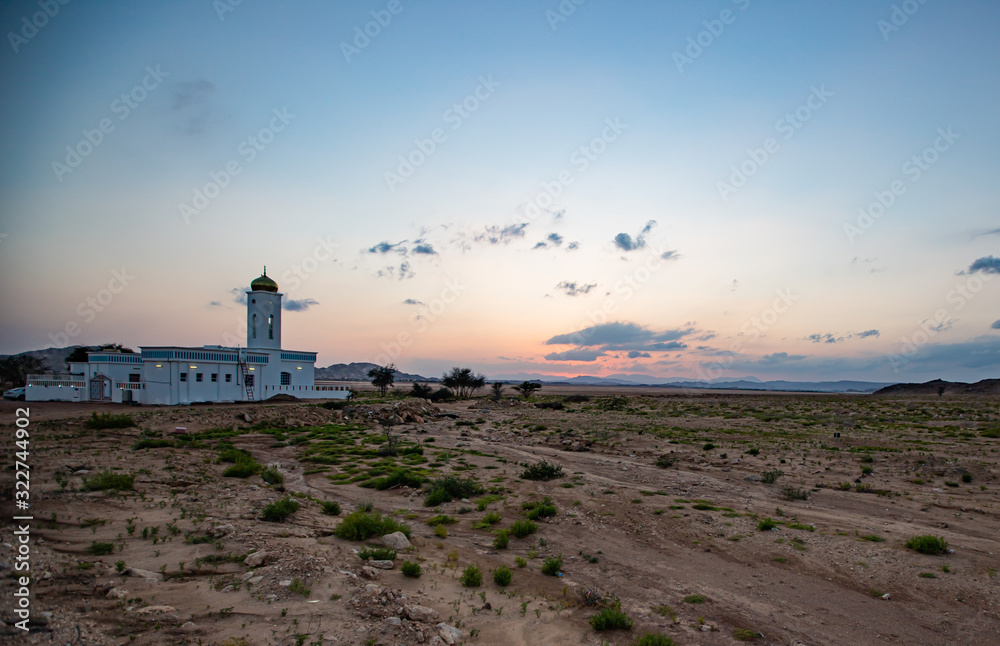 a mosque in the middle of nowhere in Oman