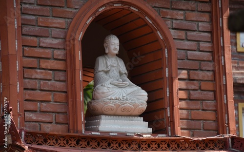 Tran Quoc Pagoda Main Structure Detail, Buddha Statue, Hanoi, Vietnam