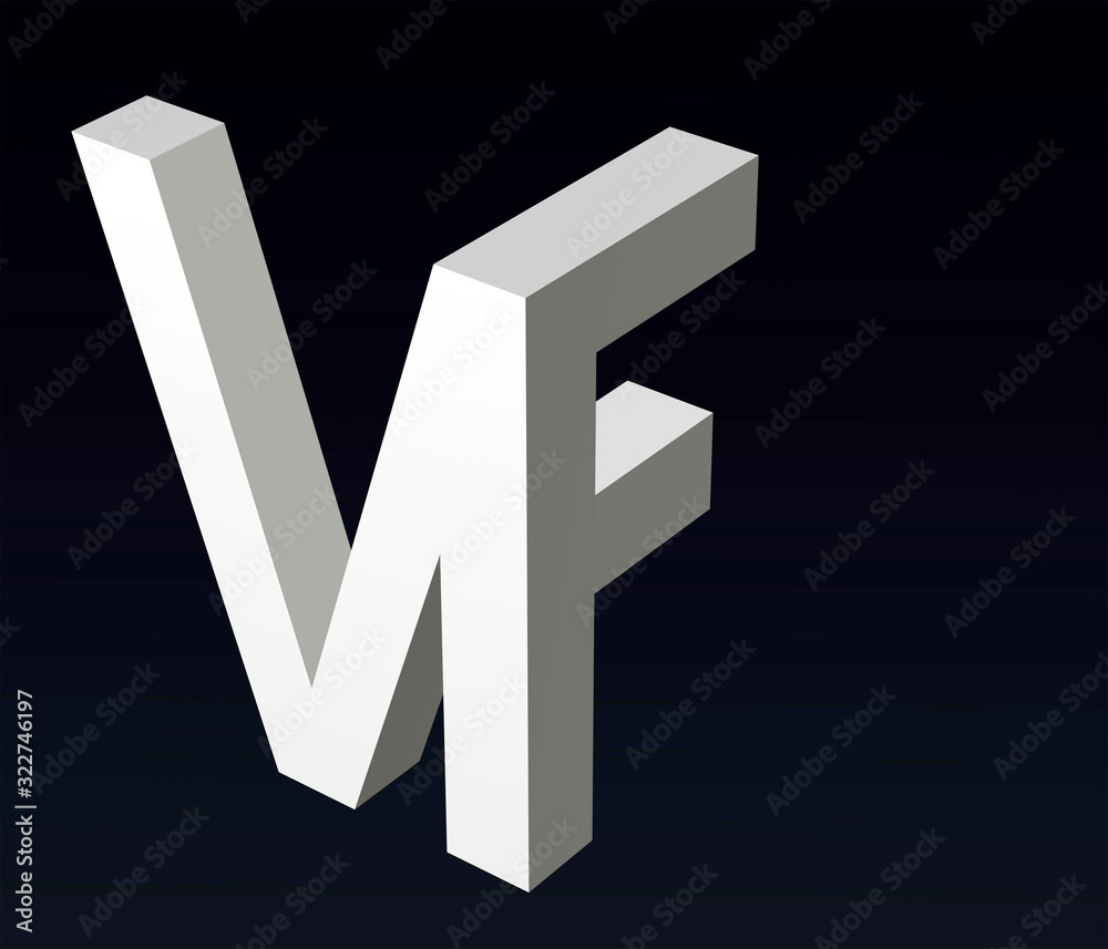 Font stylization of the letters V and B, C, D, E, F,G, H, K, L, M, N, O, P, R, S, T, U, W, Y, Z, font composition of the logo. 3D rendering. Font stylization of the letters V and B, C, D, E, F,G, H, K, L, M, N, O, P, R, S, T, U, W, Y, Z, font composition of the logo. 3D rendering.