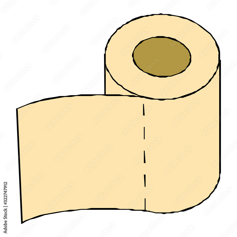 vector cartoon toilet paper Stock Vector Adobe Stock