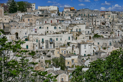 scenic view of old traditional town of Matera