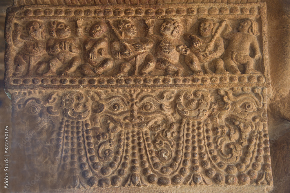 Pillar Sculpure at Ladkhan Temple