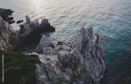 Cliffs of the islands of greece