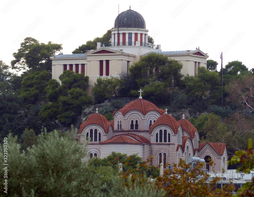 Church and observatory in Greece