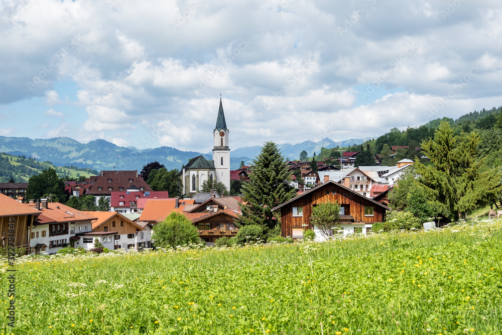 View of Bad Hindelang in Bavaria, Germany