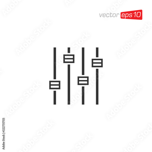 Equalizer Sound Icon Design Vector