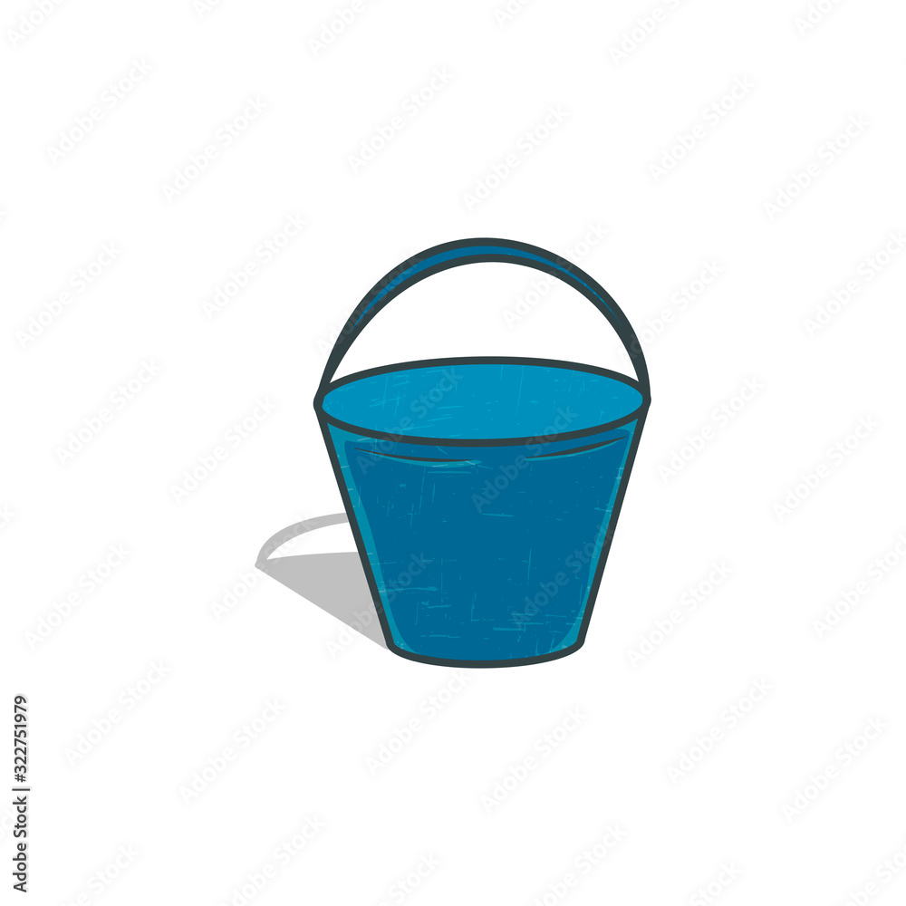 Children's bucket for playing in the sandbox. Vector illustration. Children's bucket for playing in the sandbox. Vector illustration.
