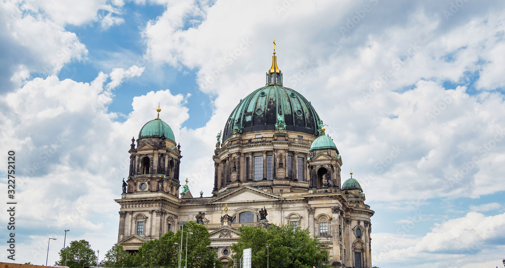 Berlin Cathedral, Berliner Dom seen from the Spree River, Berlin Germany