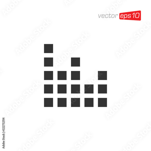 Equalizer Sound Icon Design Vector