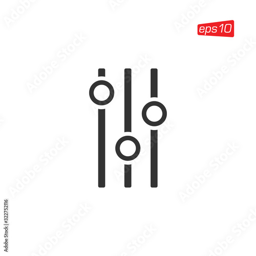 Equalizer Sound Icon Design Vector