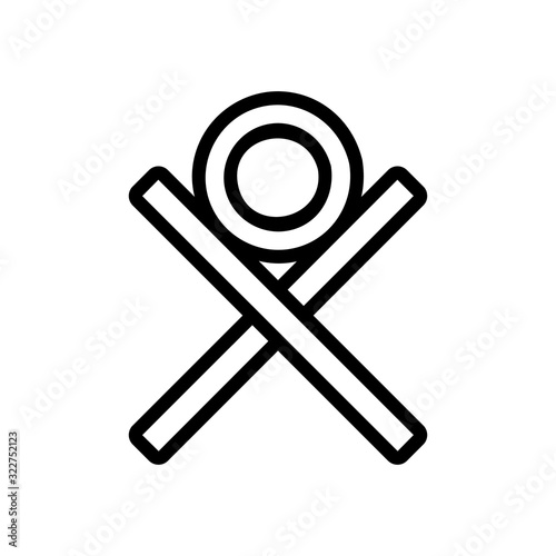 cutting down trees icon vector. Thin line sign. Isolated contour symbol illustration