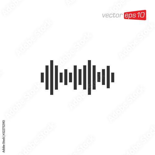 Equalizer Sound Icon Design Vector