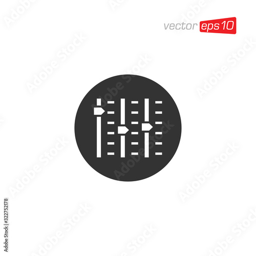 Equalizer Sound Icon Design Vector